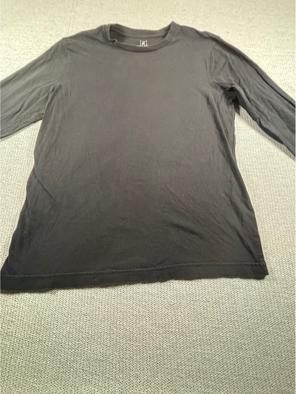 George Men's Long Sleeve Black T-Shirt Medium 38-40